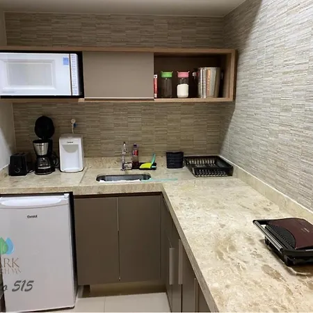 Flat Park Veredas Com Vista Piscina Frigobar E Fogao Rio Quente Exterior photo