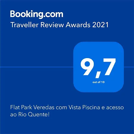 Flat Park Veredas Com Vista Piscina Frigobar E Fogao Rio Quente Exterior photo